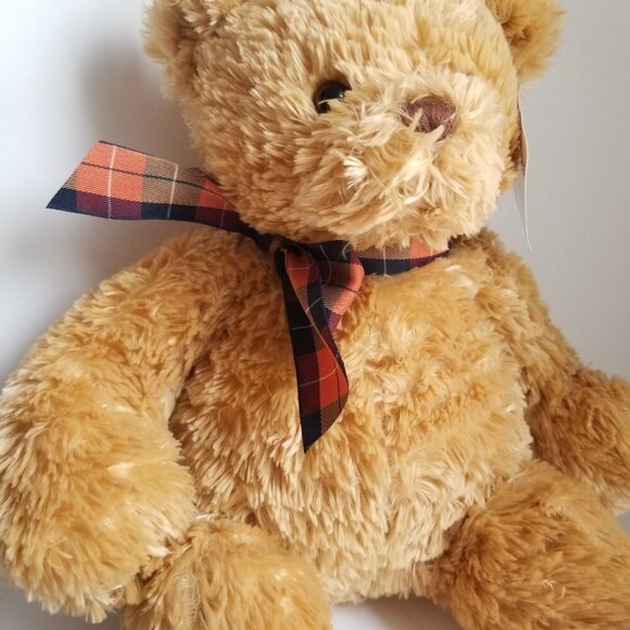 Gund Teddy Bear with Tag 17" Plush "My Name is Plaid" Soft Tan - Picture 3 of 12
